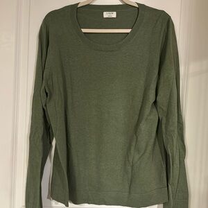 J CREW Teddie Sweater Sz XL soft green